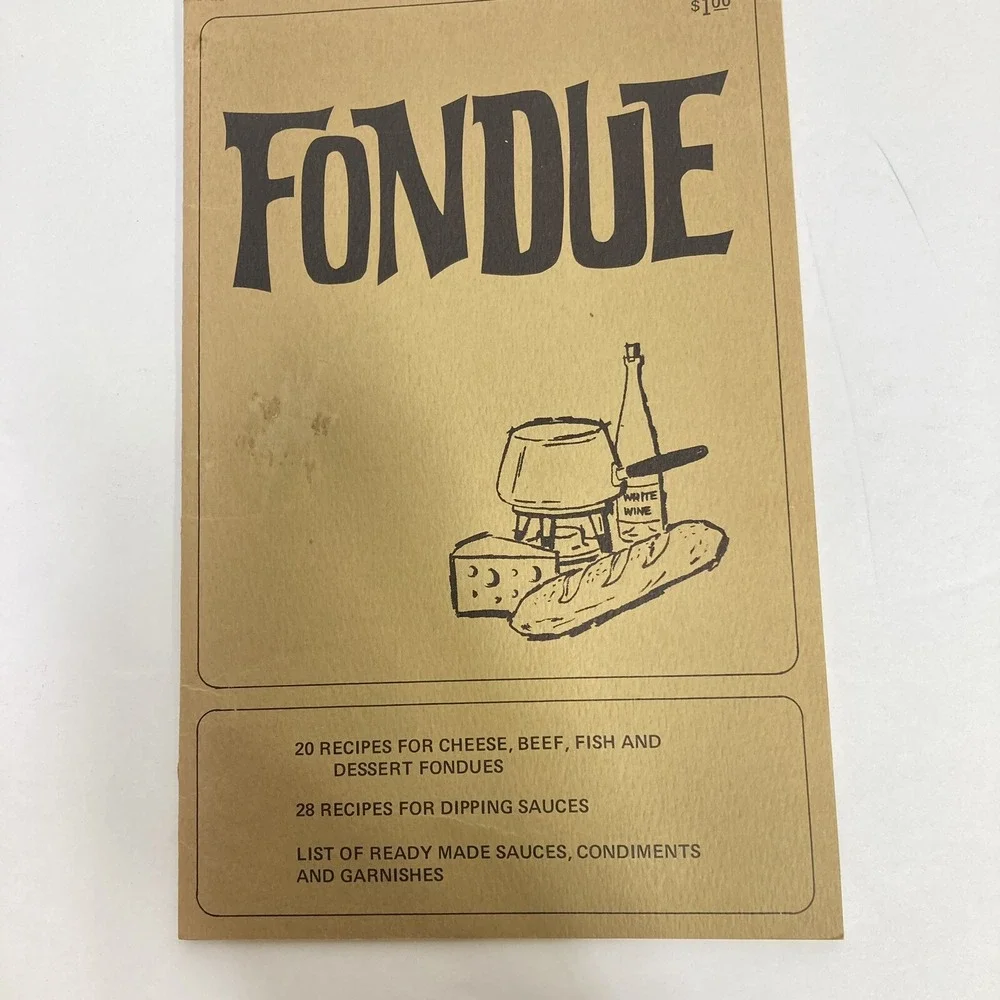 Lot‎ of 3 Vintage 70's FONDUE Books Cheese Beef Fish  Recipes Cookbooks Parties